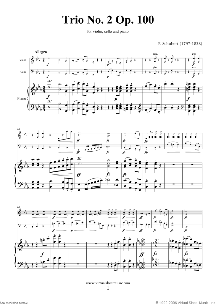 Schubert Trio Op 100 Midi Files